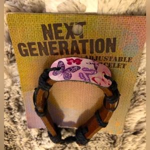 ⭐️HOST PICK⭐️ NWT butterfly adjustable leather bracelet - women and girls